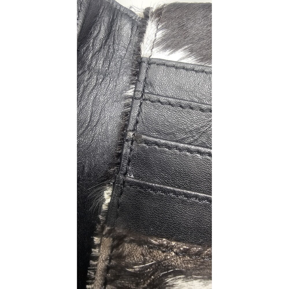 Myra Bag Cookie Crunch Leather And Hair On Bifold Wallet - Picture 9 of 14